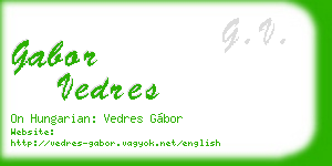 gabor vedres business card