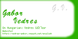 gabor vedres business card